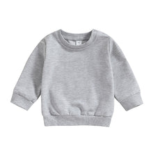 Load image into Gallery viewer, Toddler Baby Boys Girls Long Sleeve Crewneck Plain Solid Color Pullover Fall Tops

