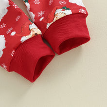Load image into Gallery viewer, Baby Toddler Girls Boys 2Pcs Christmas Clothes Long Sleeve Santa Claus Print Crewneck Top Pants Set
