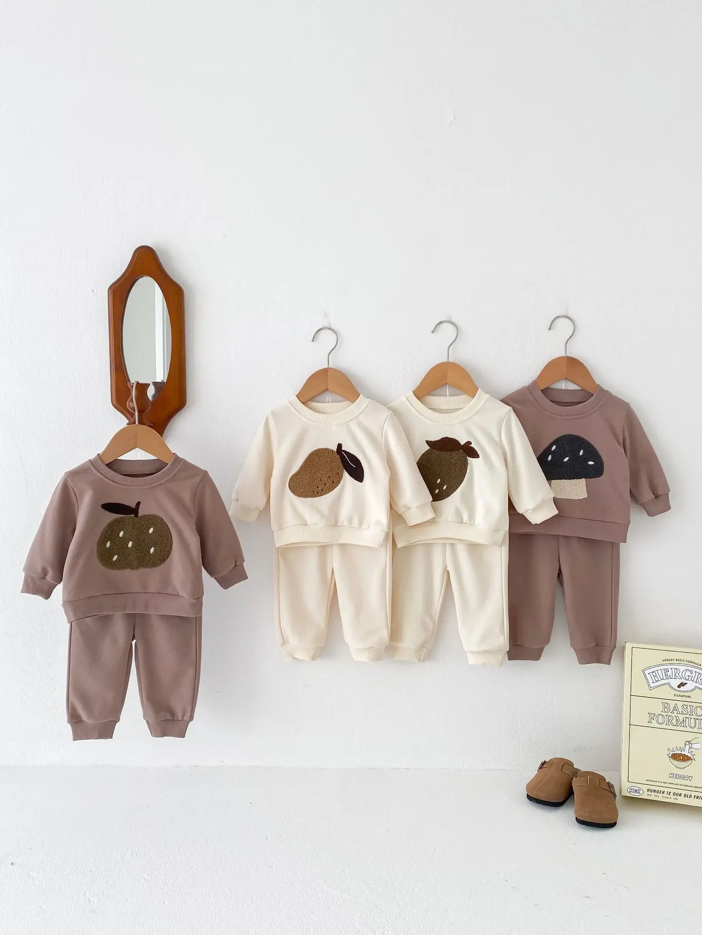 Baby Toddler Boy Girl 2Pcs Clothes Set Autumn Winter Infant Jogger Set Long Sleeve Pullover Top Pant Suit Outfit