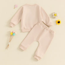 Load image into Gallery viewer, Baby Toddler Girls 2Pcs Outfit Embroidery Rainbow Long Sleeve Crew Neck Top with Elastic Waist Pants Set
