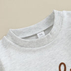 Toddler Baby Boy Long Sleeve Crewneck Letters Big Lil Bro Pullover Top or Romper Brother Matching