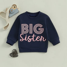 Load image into Gallery viewer, Toddler Kids Girls Big Sister Letter Print Long Sleeve Crewneck Pullover Autumn Fall Top
