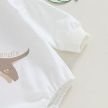 Load image into Gallery viewer, Baby Boy Girl Jumpsuit Cartoon Dinosaur Print Little Dino/Dino-Friendly Romper Round Neck Long Sleeve
