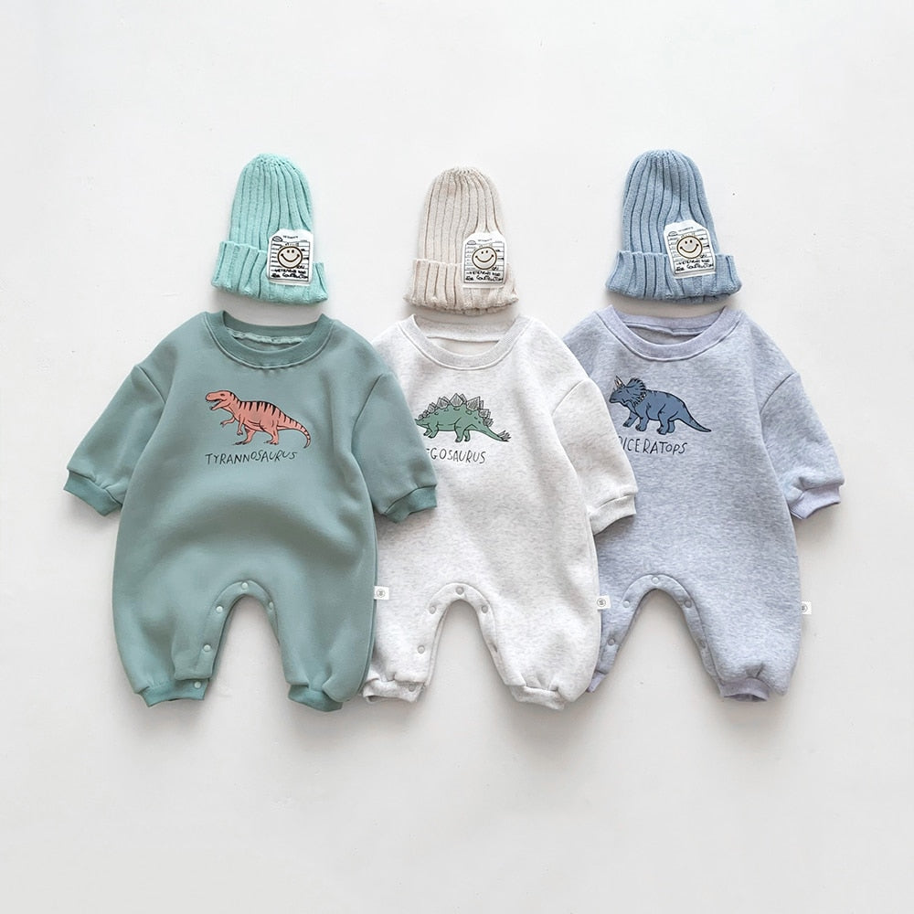 Cozy Dinosaur Jumpsuit Romper