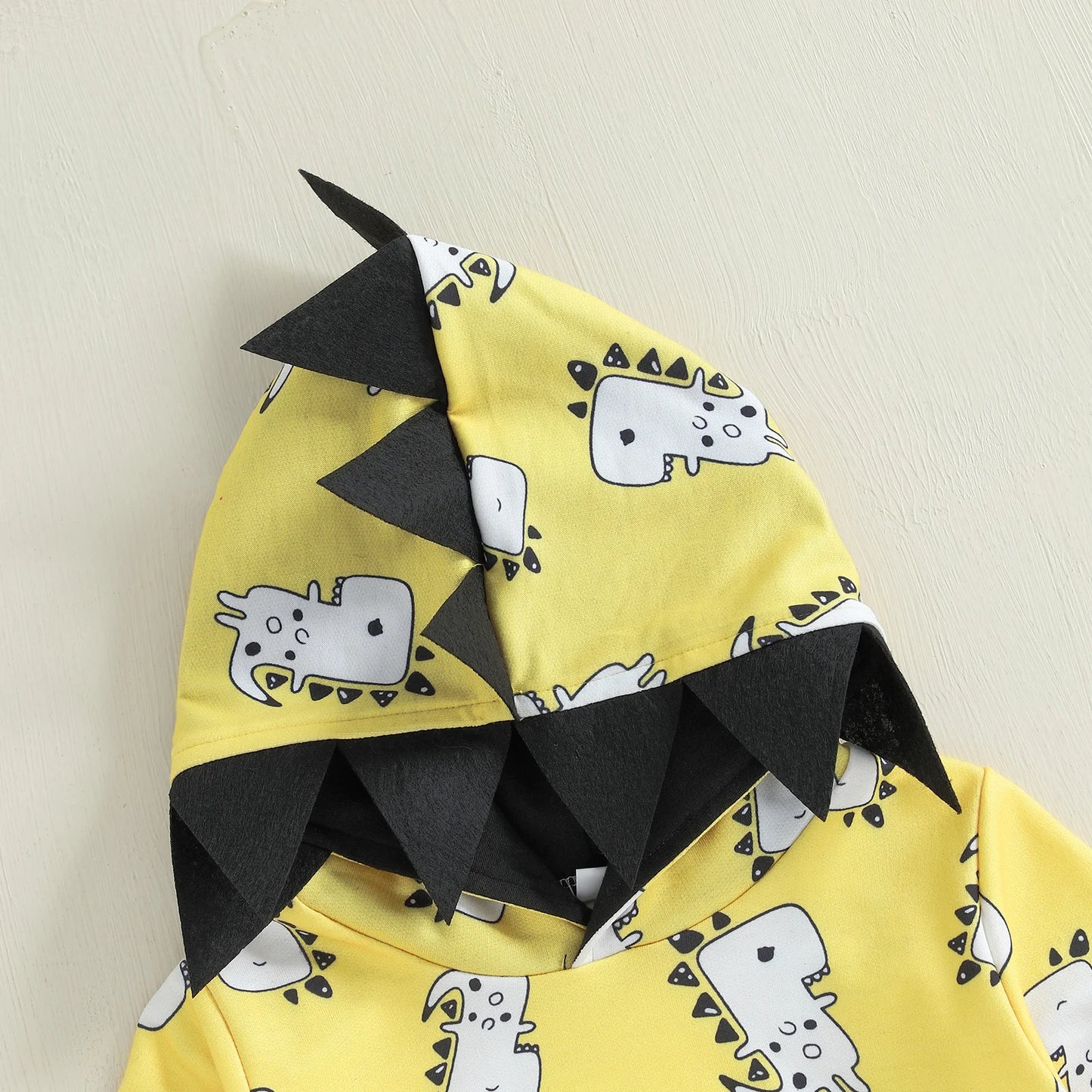 Baby Toddler Boy 2Pcs Fall Outfits Long Sleeve Animal Dinosaur Lemur Hoodies + Elastic Waist Stripe Pants 2Pcs Jogger Set