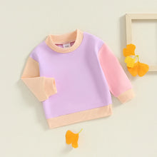 Load image into Gallery viewer, Baby Toddler Kids Girls Boys Contrast Color Crew Neck Long Sleeve Pullover Fall Clothes Top
