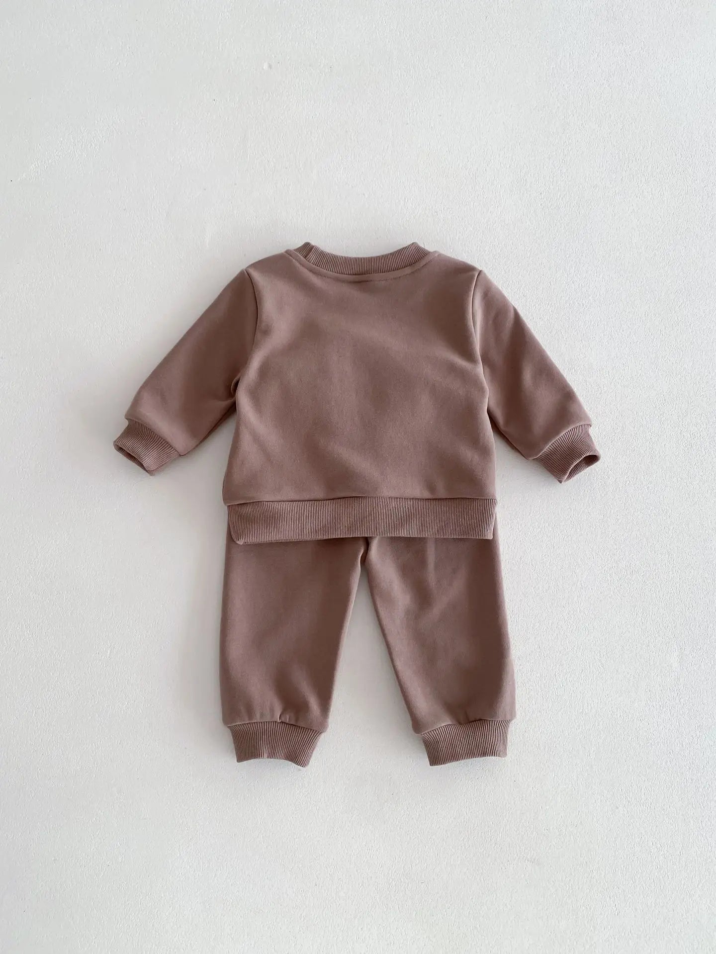 Baby Toddler Boy Girl 2Pcs Clothes Set Autumn Winter Infant Jogger Set Long Sleeve Pullover Top Pant Suit Outfit