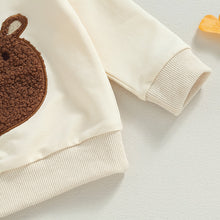 Load image into Gallery viewer, Toddler Baby Boy Girl 2Pcs Fall Outfits Long Sleeve Bear Embroidery Tops Pocket Pants Set
