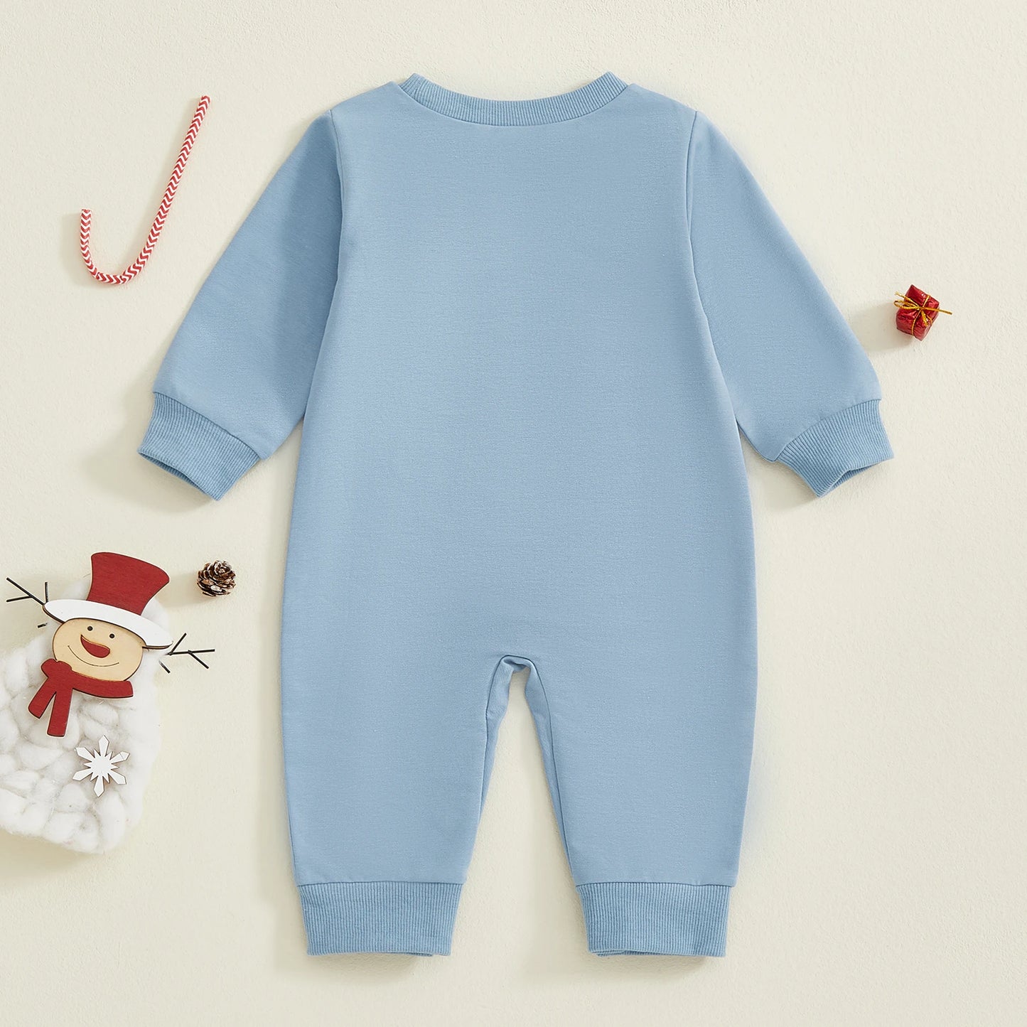 Baby Boy Girl Christmas Romper Santa Claus Crew Neck Long Sleeve Jumpsuit Cute Winter Clothes