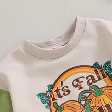 Load image into Gallery viewer, Baby Toddler Kids Boy Girl Long Sleeve Crew Neck Pumpkin Turkey Gobble Fall Print Top Pullover
