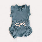 Ruffle Romper Shorts Set