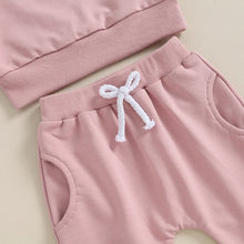 Load image into Gallery viewer, Baby Toddler Girls 2Pcs Outfit Daddy&#39;s Girl Long Sleeve Letters Top with Joggers Pants Set
