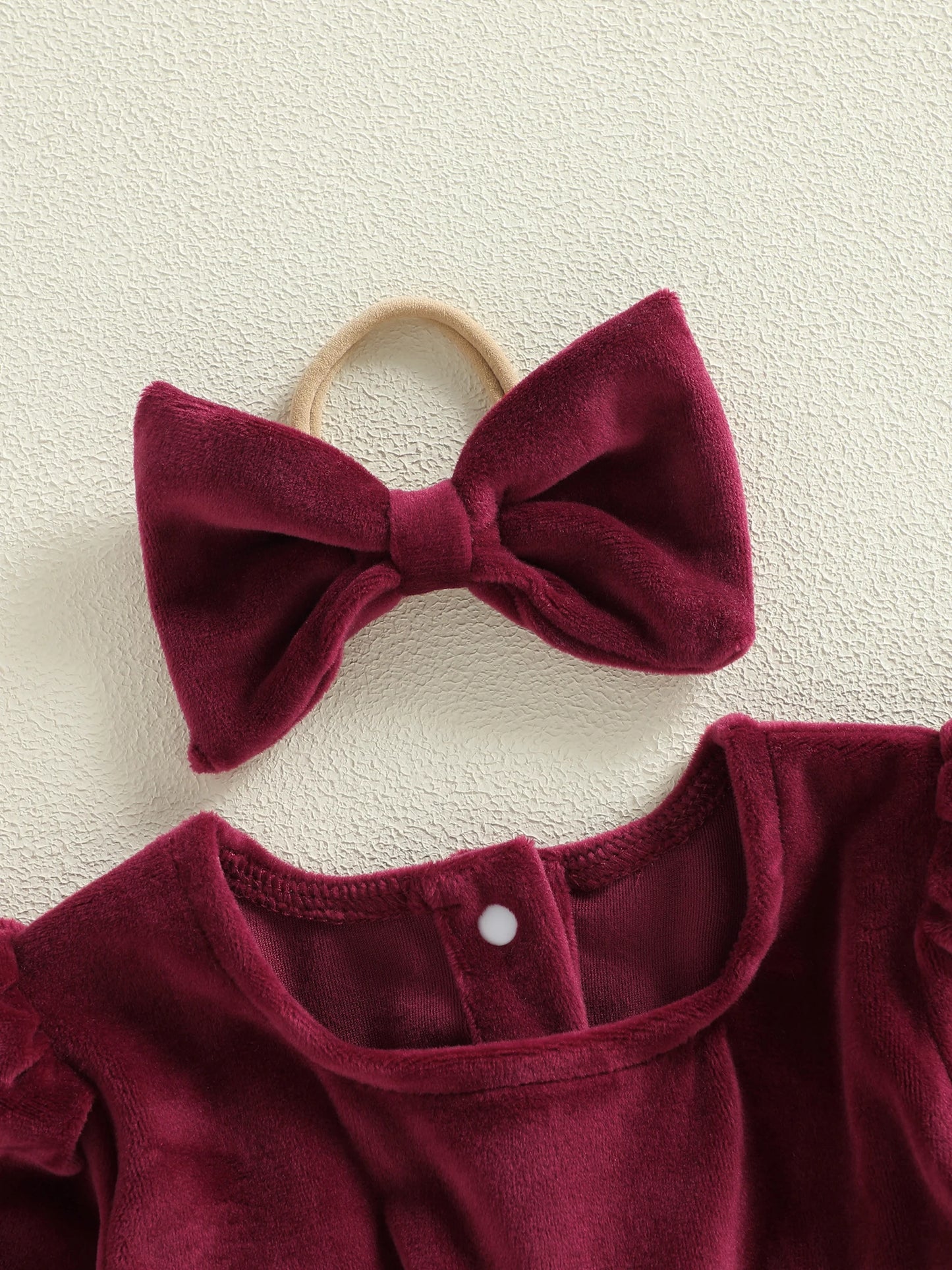 Baby Girls 2Pcs Valentine's Day Romper Dress Long Sleeve Heart Print Tulle Skirt Jumpsuits Headband Bow Set