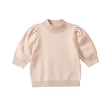 Load image into Gallery viewer, Toddler Kids Girls Knit Sweaters Long Puff Sleeve Round Neck Loose Pullover Tops Toddler Knitwear
