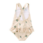 Backless Floral One-piece Swimsuit