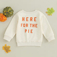 Load image into Gallery viewer, Toddler Baby Boy Girl Thanksgiving Long Sleeve Pumpkin Pie Letter Print Pullover Top
