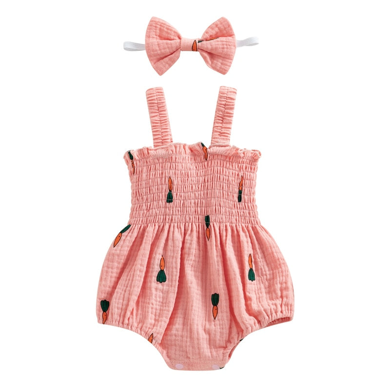 Muslin Romper and Headband Set