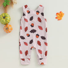 Load image into Gallery viewer, Baby Boy Girl Halloween Jumpsuit Tank Top Crew Neck Pumpkin/Ghost/Leaves Print Romper
