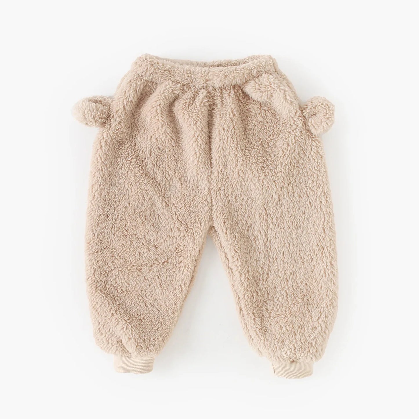 Baby Toddler Boy Girl 2Pcs Bear Winter Clothes Set Zipper Hooded Top with Ears Pant Suit Thick Warm Fleece Two Piece Jogger Set Outfit