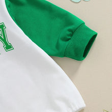 Load image into Gallery viewer, Baby Girls Boys St.Patrick&#39;s Day Romper Letters Lucky Long Sleeve O-Neck Shamrock Print Jumpsuit
