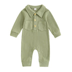 Turn Down Collar Boys Jumpsuit Romper