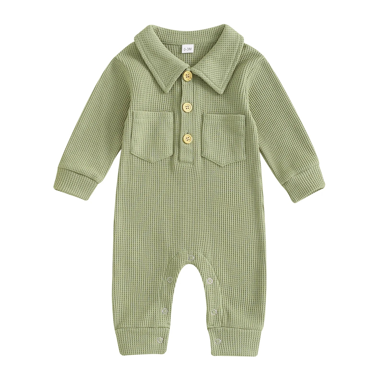Turn Down Collar Boys Jumpsuit Romper