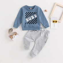 Load image into Gallery viewer, Baby Toddler Boys 2Pcs Track Suit Letter Print Long Sleeve Top and Elastic Pants
