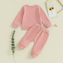 Load image into Gallery viewer, Toddler Baby Girls 2Pcs Outfit Letter Print Dad&#39;s Little Girl Long Sleeve Top and Elastic Pants Set
