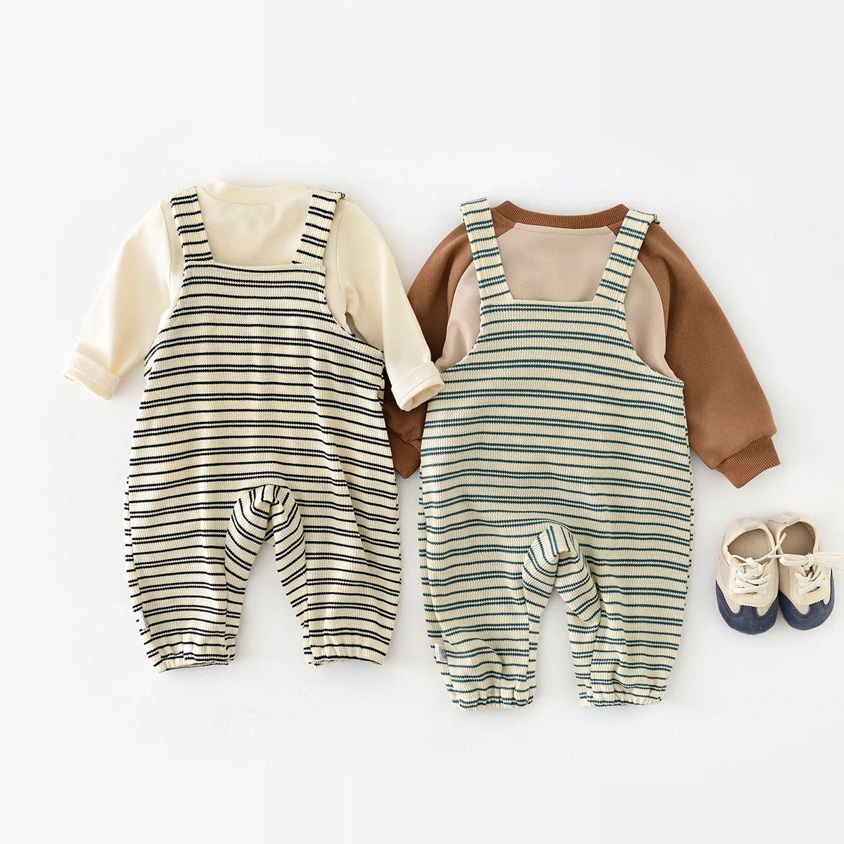 Doggy Striped Baby Jumpsuit Romper