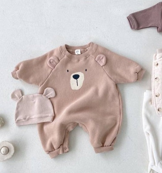 Cute Bear Face Jumpsuit Romper