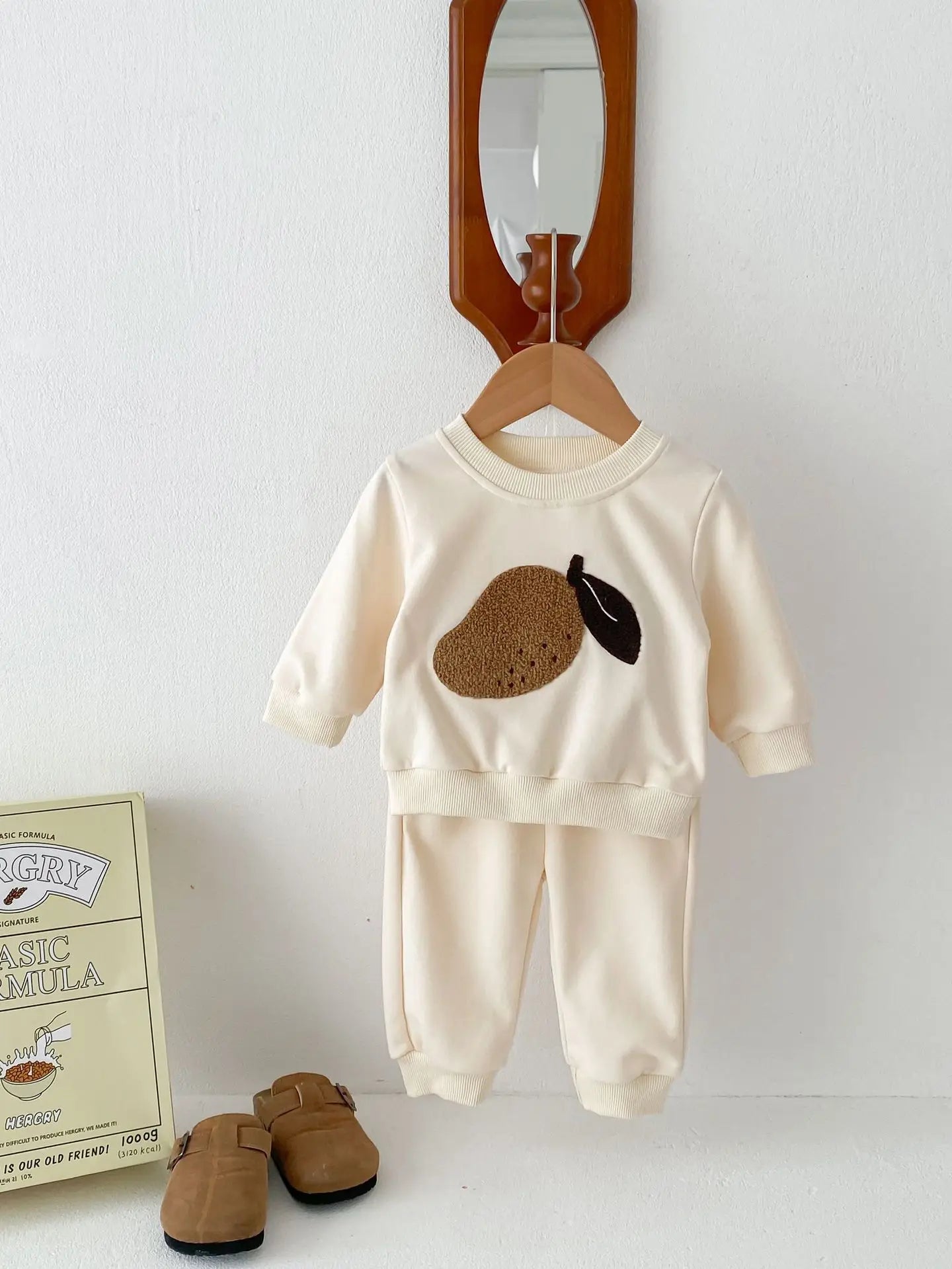 Baby Toddler Boy Girl 2Pcs Clothes Set Autumn Winter Infant Jogger Set Long Sleeve Pullover Top Pant Suit Outfit