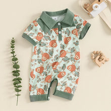 Load image into Gallery viewer, Baby Boy Romper Casual Cattle Cow Cactus Print Collar Short Sleeve Jumpsuit
