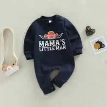 Load image into Gallery viewer, Baby Boy Romper Long Sleeve Mama&#39;s Little Man Letters Cowboy Print Round Neck Casual Long Pant Jumpsuit

