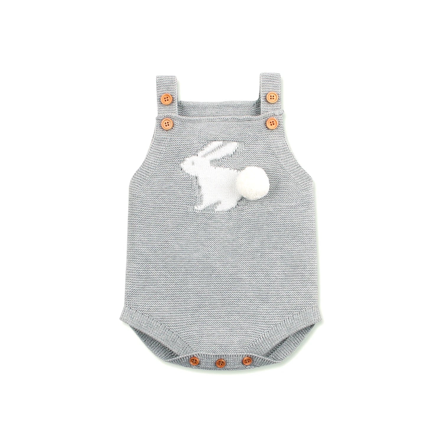 Puffy Rabbit knitted Bodysuit Romper