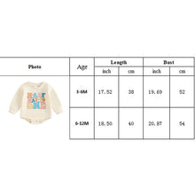 Load image into Gallery viewer, Baby Girls Boys Half Way To One Bubble Romper Half Birthday Clothes Letter Long Sleeve Fall Bodysuit
