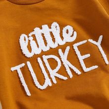 Load image into Gallery viewer, Baby Boys Girls Thanksgiving Gobble Baby / Little Turkey Bubble Romper Letter Embroidery Round Neck Long Sleeve Fall Jumpsuit
