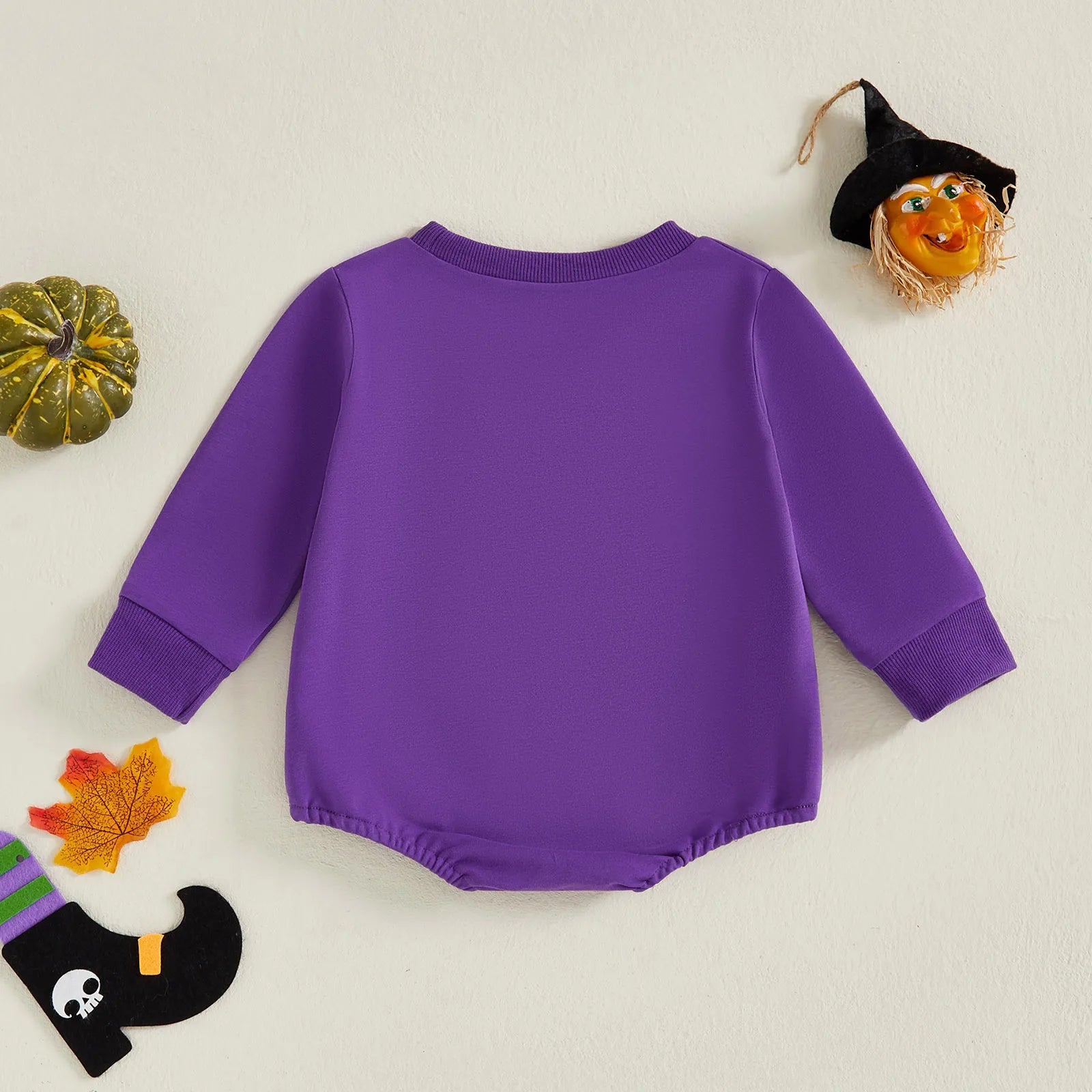 Baby Girls Boys Bubble Romper Halloween Clothes Spider Web Pumpkin Embroidery Letters Boo Long Sleeve Bodysuit Jumpsuit