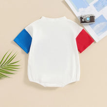 Load image into Gallery viewer, Baby Girls Boys 4th of July Clothes Short Sleeve O-Neck USA Letter Embroidery Bodysuit Infant Playsuit Romper
