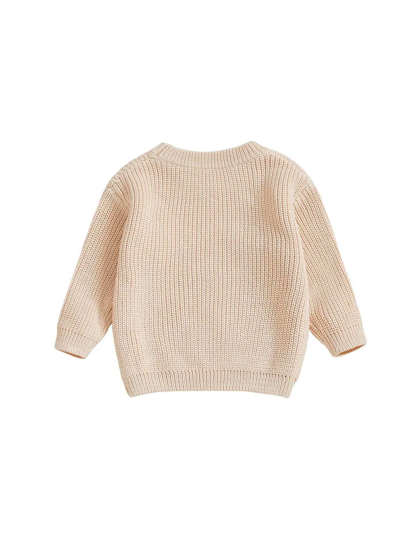 Baby Toddler Boy Sweater Long Sleeve Crew Neck Dinosaur Embroidery Knit Tops Comfortable Pullover