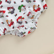 Load image into Gallery viewer, Baby Girls Boys Christmas Romper Snowman Cowboy Print Long Sleeve Playsuit Jumpsuit
