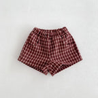 Retro Tweed Vest and Shorts Outfit Set