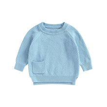 Load image into Gallery viewer, Baby Boy Girl Knitted Sweater Warm Long Sleeve Pullover with Pocket Autumn Knitwear
