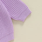 Toddler Kids Girl Big Sister Sweater Cute Long Sleeve Letter Embroidery Knit Pullover Loose Top