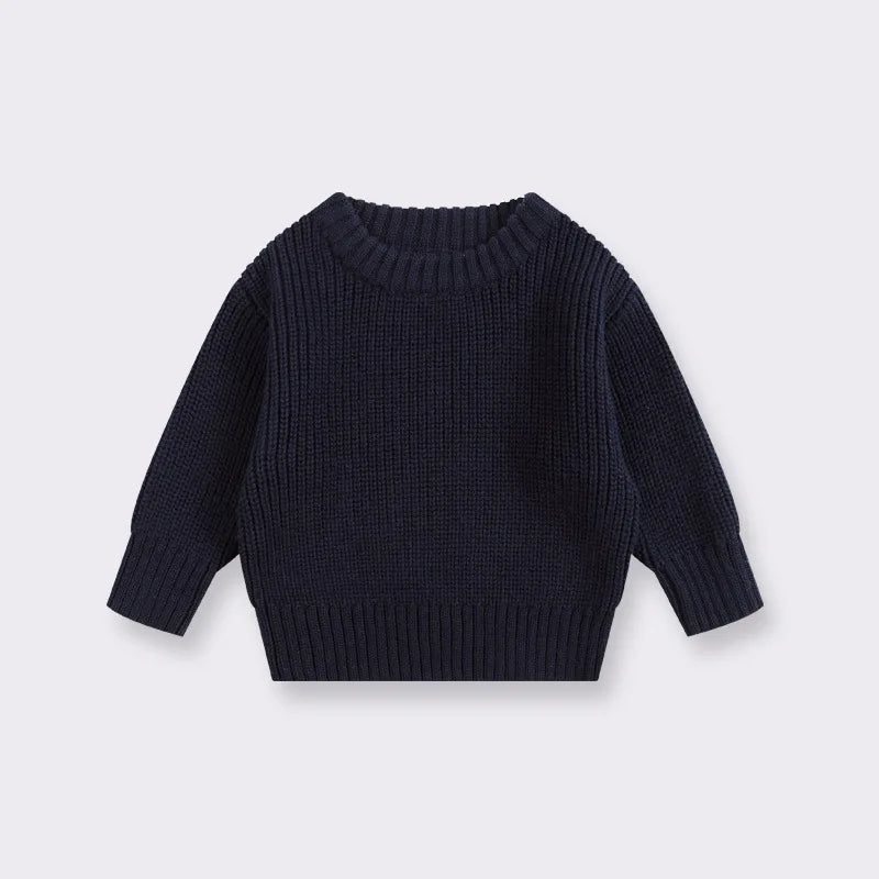Baby Toddler Kid Boys Girls Sweater Winter Clothes Warm Thick Knit Pullover Top Infant Long Sleeve Basic Knitwear