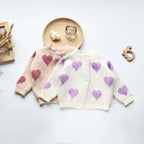 Heart Print 2 Piece Sweater Set