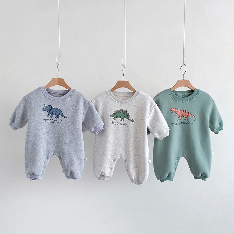 Cozy Dinosaur Jumpsuit Romper