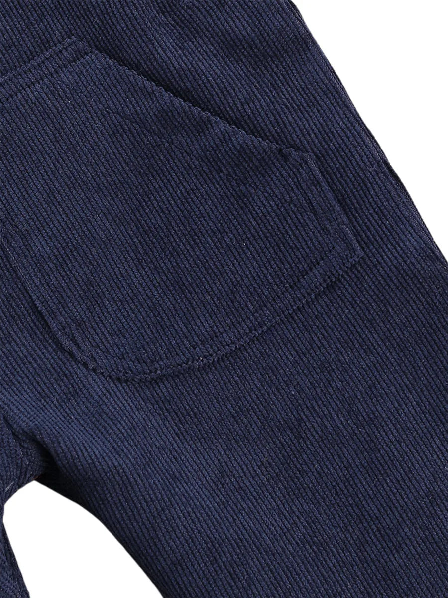 Baby Toddler Boys Girls Suspender Pants Jumpsuit With Buttons Fit Solid Color Overalls Romper