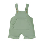 Baby Toddler Boys Girls Overalls Tank Sleeveless Square Neck Front Pocket Suspender Shorts Romper