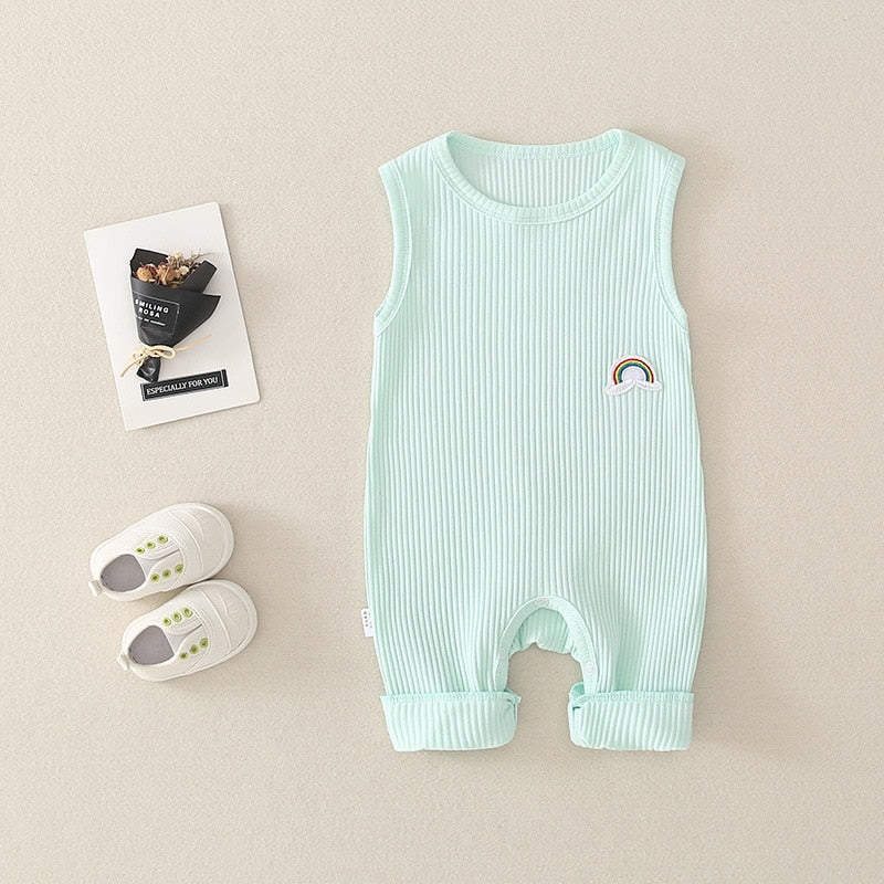Rainbow Sleeveless Tank Playsuit Romper