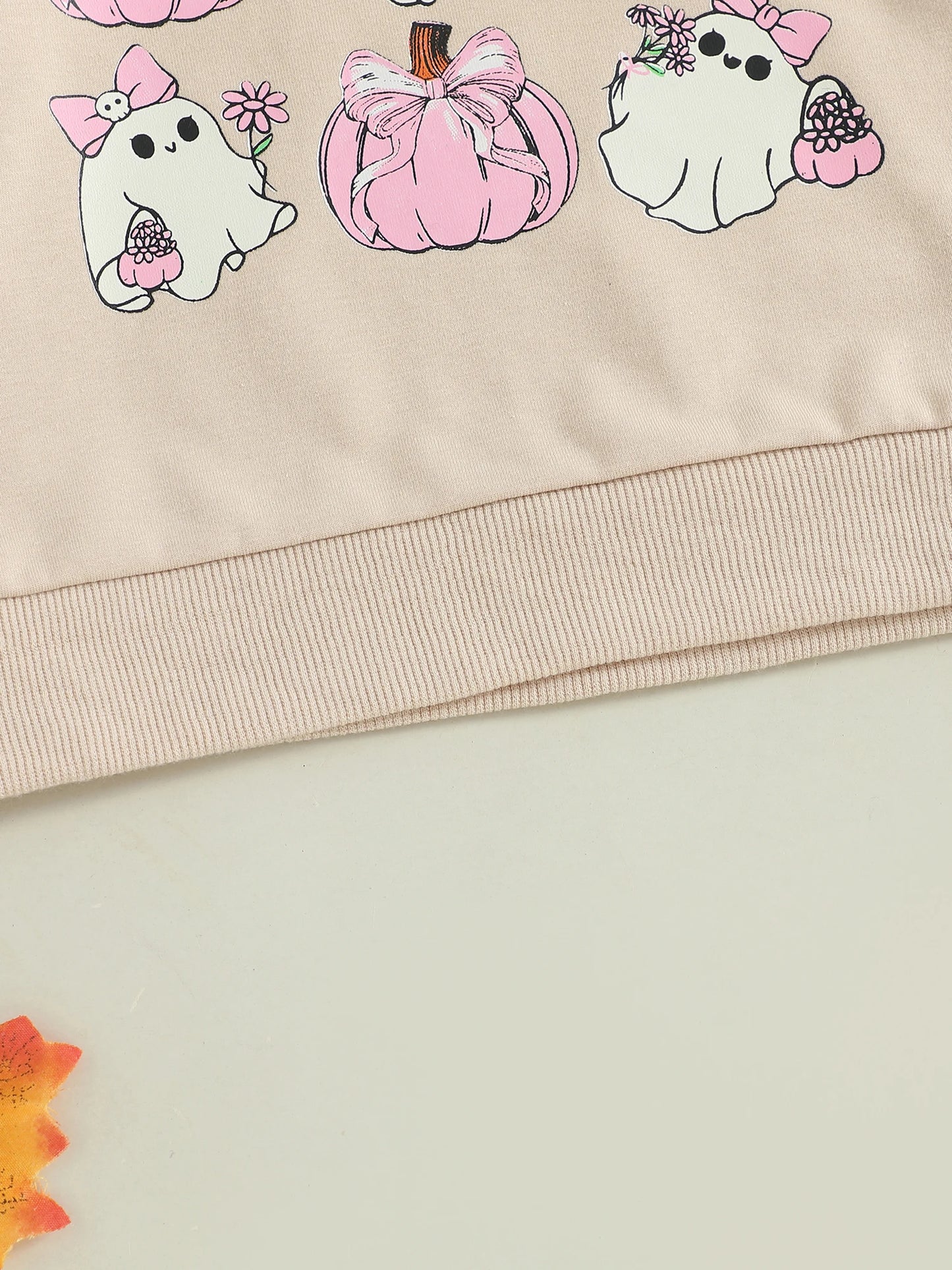 Baby Toddler Girls Boys Halloween Ghost Pumpkin Print Stylish Loose Fit Casual O-Neck Long Sleeve Pullover Top